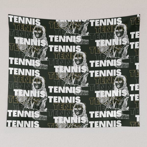 Item preview, dibujo de la mona lisa jugando golpeando una bola de tenis designed and sold by albertotv250.
