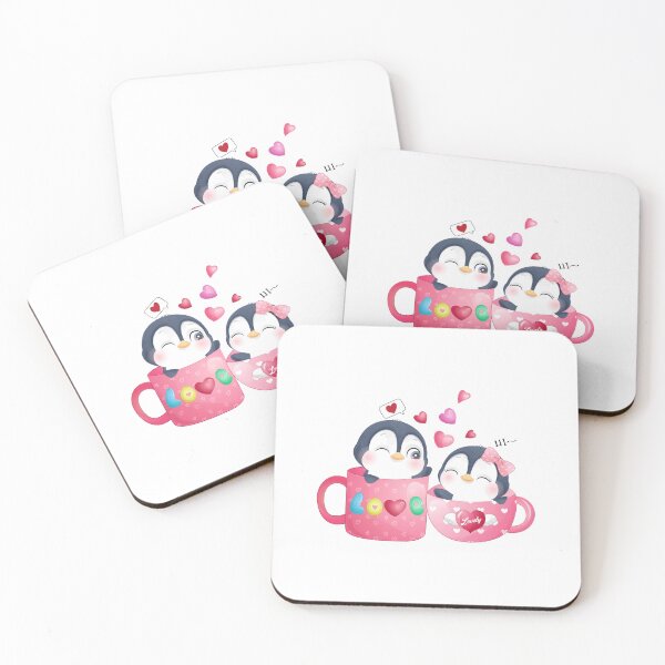 Item preview, cute penguins inside cup, happy couple penguin in cup, couple penguin in cup designed and sold by GreyStanzione1.