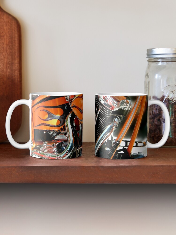 Thumbnail 2 of 6, Coffee Mug, Flames and Chrome designed and sold by George Webber.