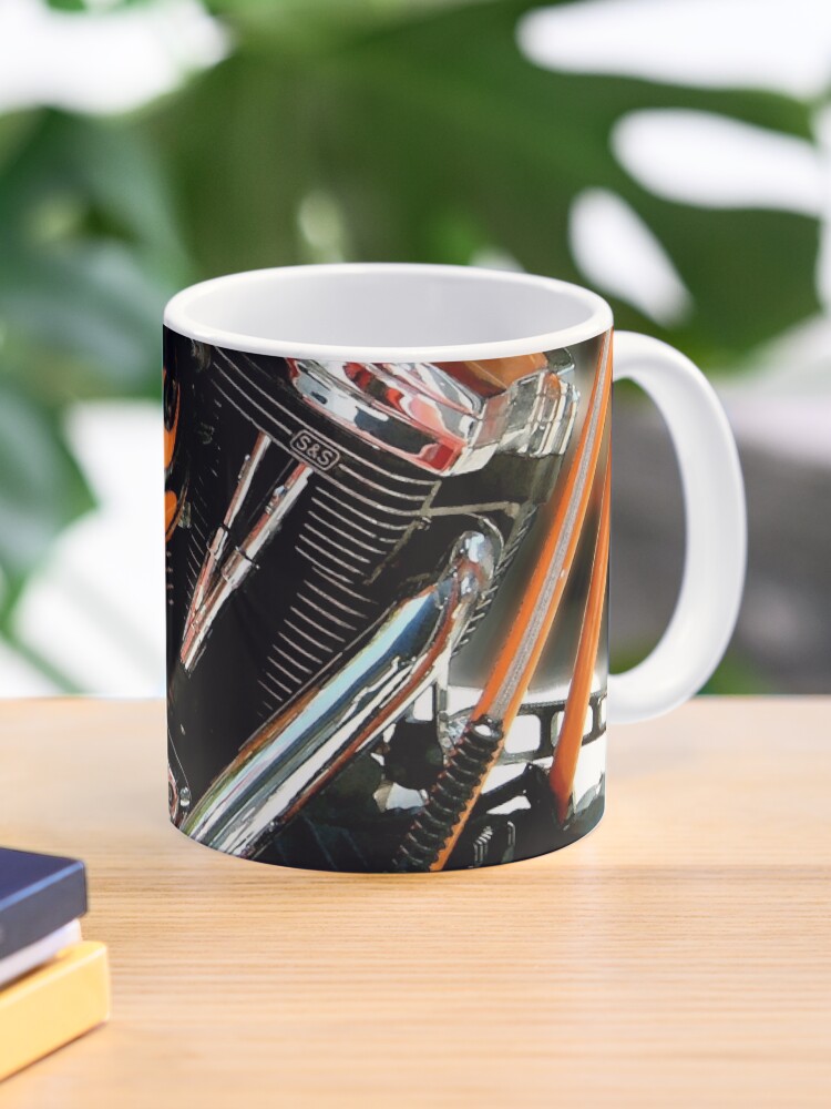 Thumbnail 1 of 6, Coffee Mug, Flames and Chrome designed and sold by George Webber.