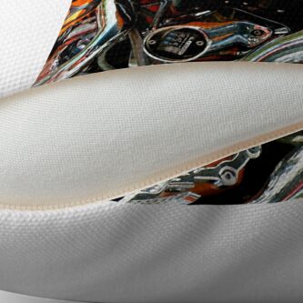 Thumbnail 2 of 3, Throw Pillow, Flames and Chrome designed and sold by George Webber.