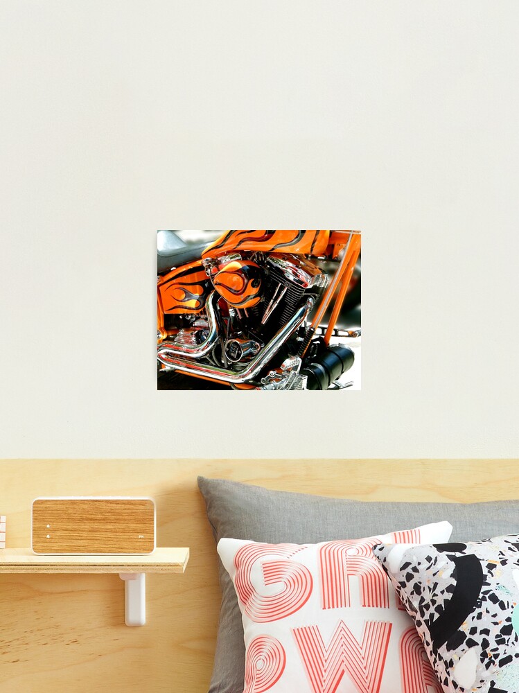 Thumbnail 2 of 3, Photographic Print, Flames and Chrome designed and sold by gWebberArts.
