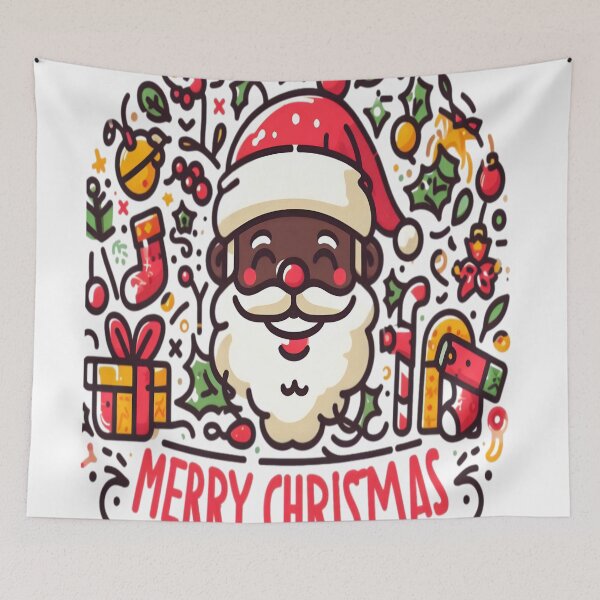Item preview, Black Santa Claus Christmas Merry  designed and sold by KitonicTees.