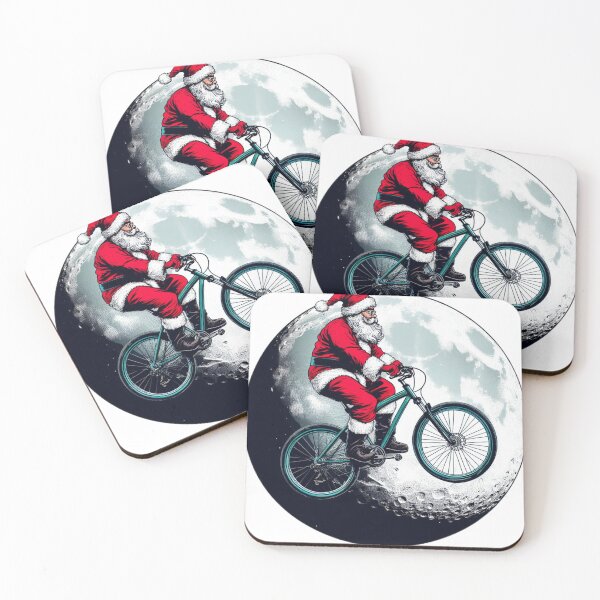 Item preview, Santa Claus riding a bike designed and sold by 506DesignsCR.