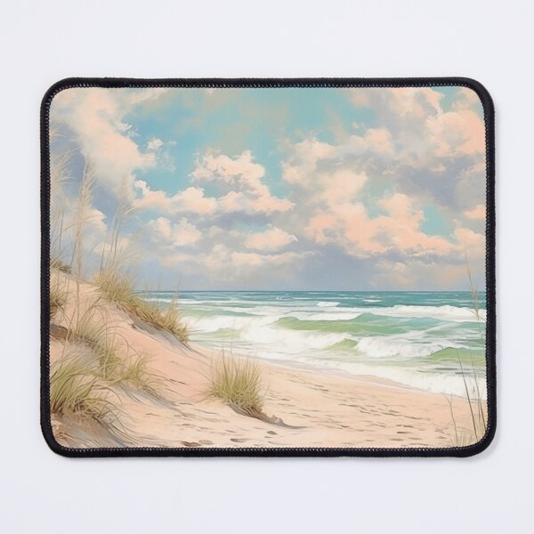 Item preview, Sea coast painting with aquamarine waves designed and sold by ElColombianito.