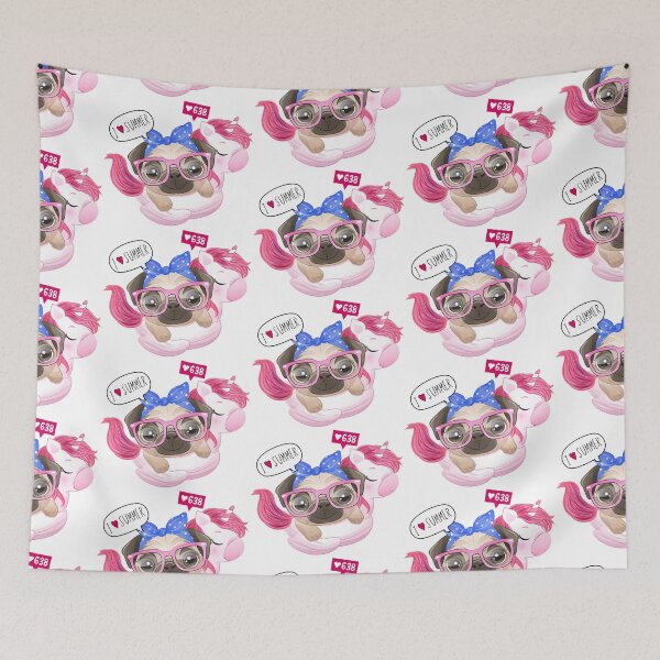 Item preview, little pub swimming with unicorn, cute little pub swimming with unicorn, pub swimming with unicorn  designed and sold by GreyStanzione1.