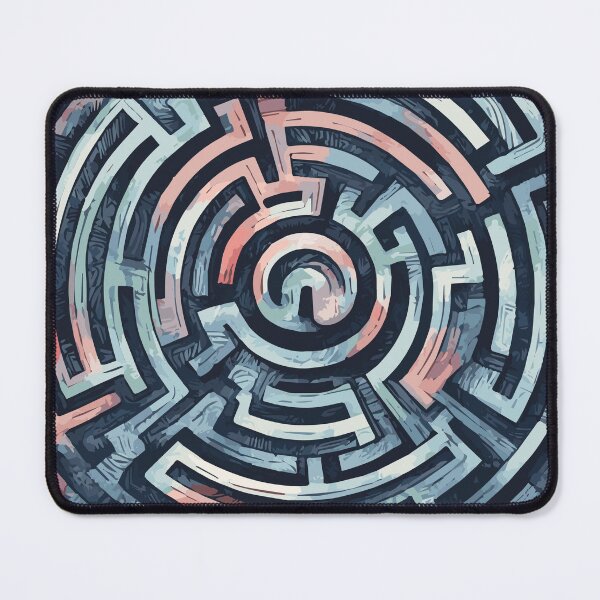 Item preview, Watercolor Labyrinth Maze designed and sold by heartsake.
