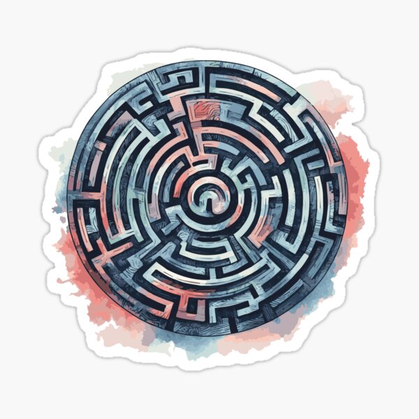 Aperçu de l'œuvre Labyrinthe aquarelle créée et vendue par heartsake.