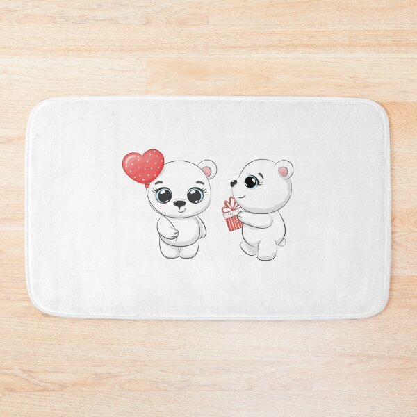 Item preview, polar bear giving gift, polar bear couple on valentine’s day, polar bear on valentine’s day designed and sold by GreyStanzione1.