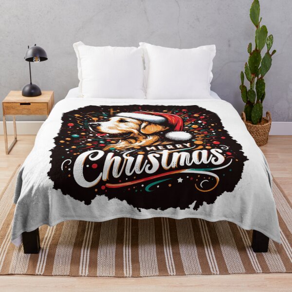 Item preview, Golden Retriever Xmas Decorating Christmas Typography designed and sold by PrintyArts.