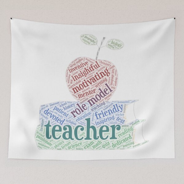 Item preview, Teacher Wordcloud for Lighter Backgrounds designed and sold by WordsYouLove.