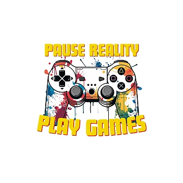 Artwork thumbnail, Pause Reality, Play Games by RaccoolDesign