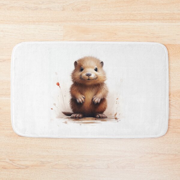 Item preview, Adorable illustrated beaver on light background designed and sold by ElColombianito.
