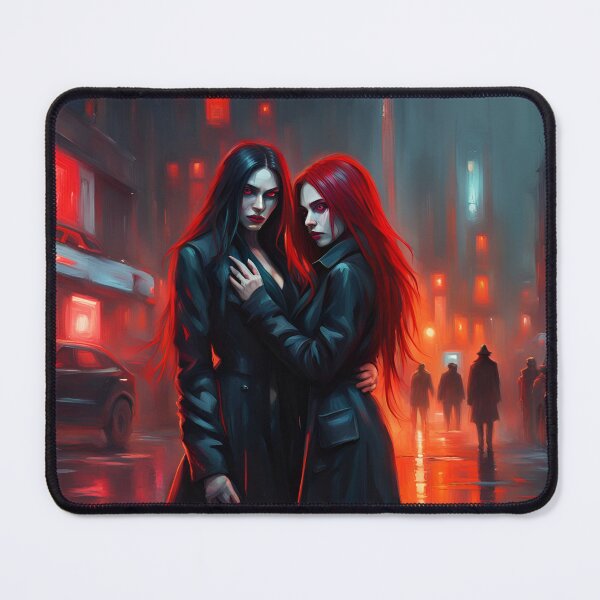 Item preview, Female vampire couple in a cyberpunk style designed and sold by GothicRubette.