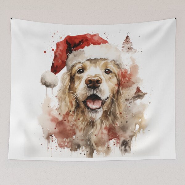 Item preview, Dog and red hat Santa Claus  designed and sold by Eakpixx.