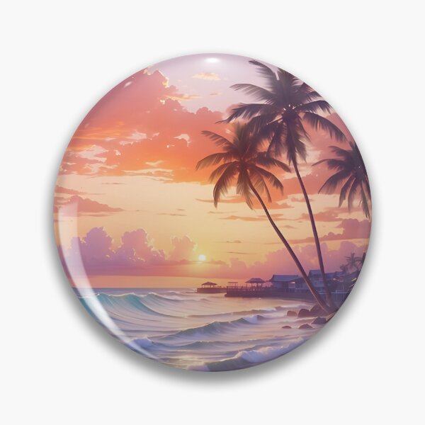 Item preview, serene beach at sunset designed and sold by CrazyGlow.