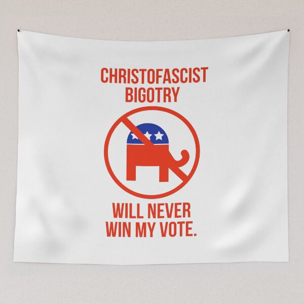 Item preview, Christofascist bigotry will never win my vote designed and sold by Rachel the Artist .