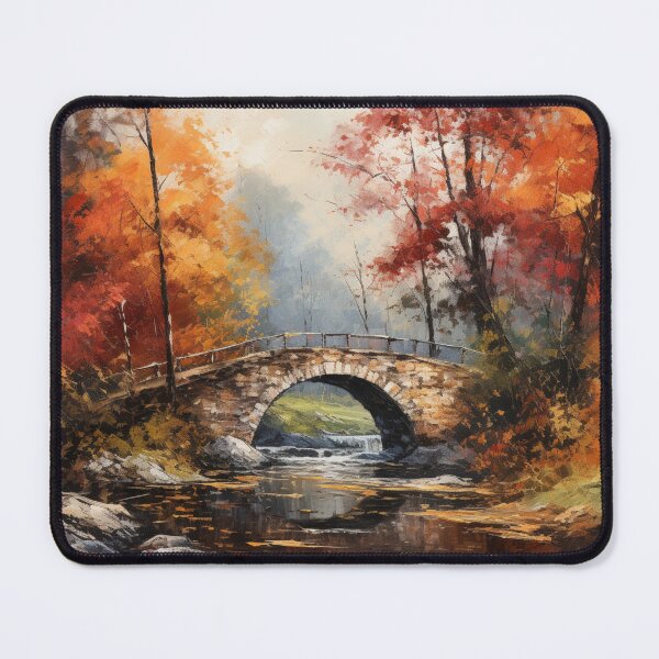 Item preview, Stone Bridge Over River In Fall designed and sold by Hartbecke.