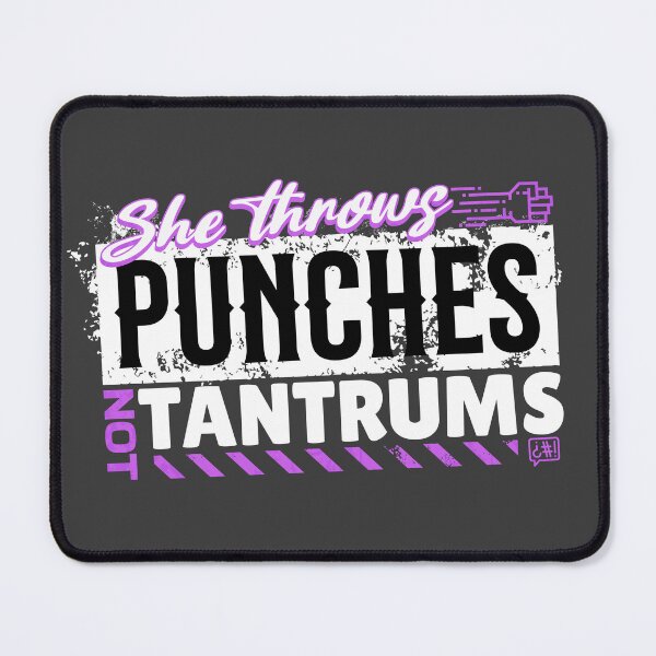 Item preview, She Throws Punches Not Tantrums - Boxing designed and sold by Ninety9Secrets.