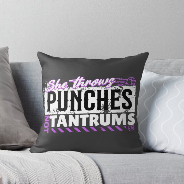 Item preview, She Throws Punches Not Tantrums - Boxing designed and sold by Ninety9Secrets.