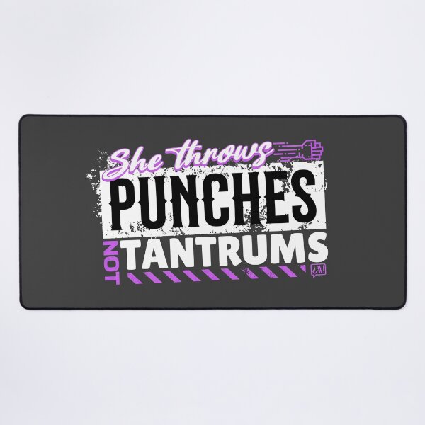 Item preview, She Throws Punches Not Tantrums - Boxing designed and sold by Ninety9Secrets.