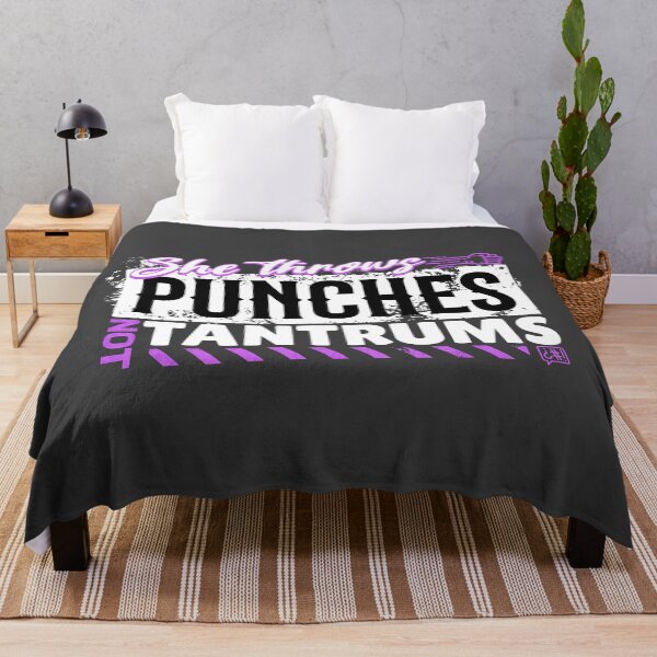Item preview, She Throws Punches Not Tantrums - Boxing designed and sold by Ninety9Secrets.