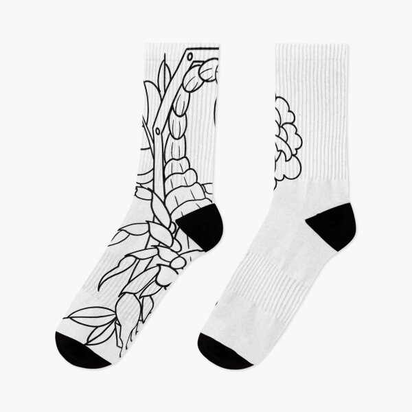 Item preview, Traditional black coffin scorpion flowers flash designed and sold by ReaperRoseCo.