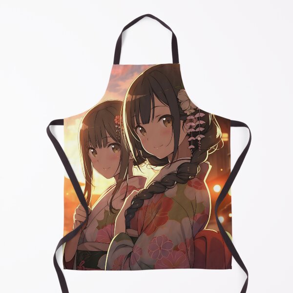 Item preview, Traditional Japanese Anime Girls in Kyoto at Sunset - Anime Wallpaper designed and sold by KAIGAME Art.