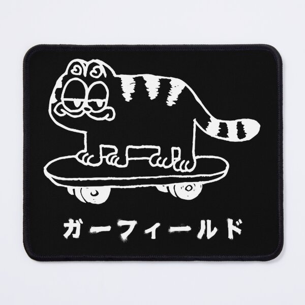 Item preview, Garfield Japanese Skateboard (white artwork) designed and sold by Kevin Chaves.