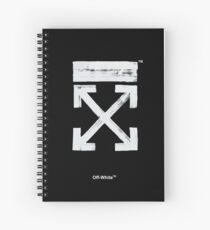 Off-White Brush Arrows Spiral Notebook