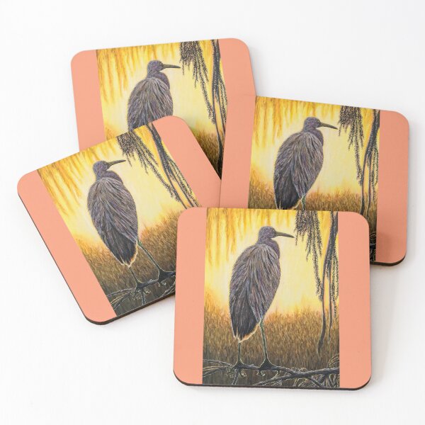 Item preview, Little Blue Heron Looking At The Sunset designed and sold by RobbiePotterArt.