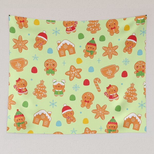 Item preview, Cute Christmas Gingerbread Pattern designed and sold by Eliza Fortney.