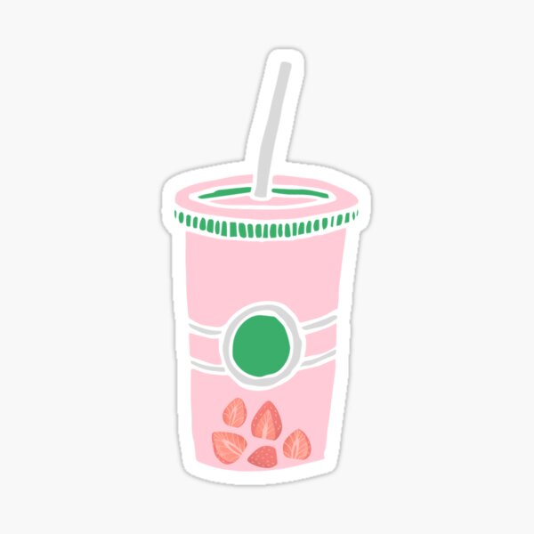 starbucks pink drink Sticker for Sale by audreyelizabeh