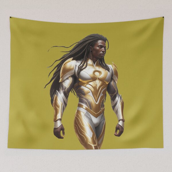 Item preview, Black man super hero afro style and fashion designed and sold by Carlos Gudino.