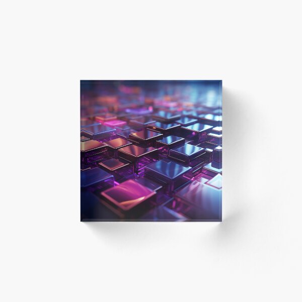 Item preview, abstract cube landscape designed and sold by StephyCreative.