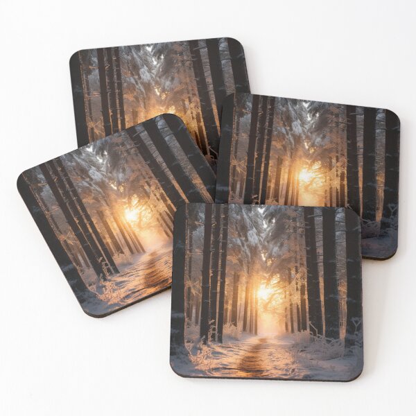 Item preview, Sunrise Through a Pine Forest in Winter designed and sold by Hartbecke.
