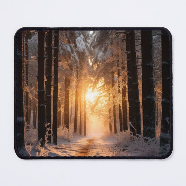 Item preview, Sunrise Through a Pine Forest in Winter designed and sold by Hartbecke.