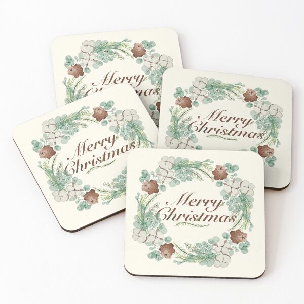 Item preview, Christmas Watercolor Wreath With Berries designed and sold by I Am Cuta.