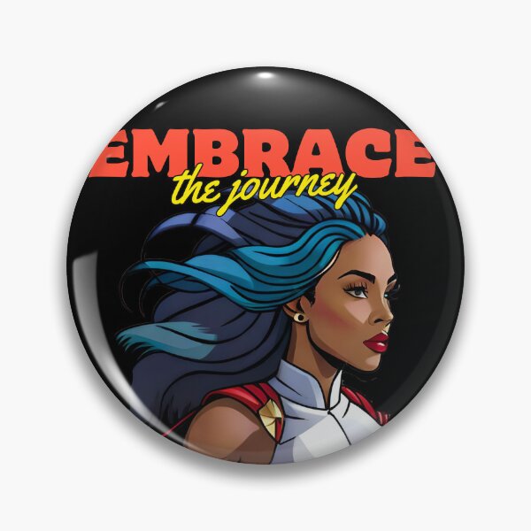 Item preview, Superwoman Embrace The Journey Blue Hair Comic Superhero designed and sold by Melan Designs.