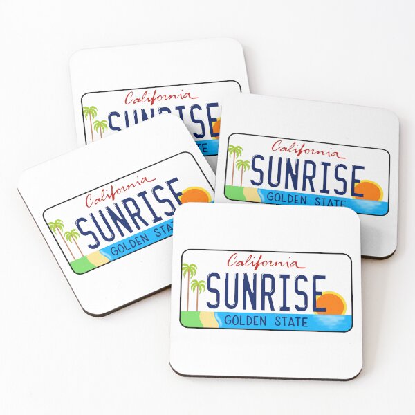 Item preview, California Sunrise Golden State License Plate designed and sold by honeybutterfly.