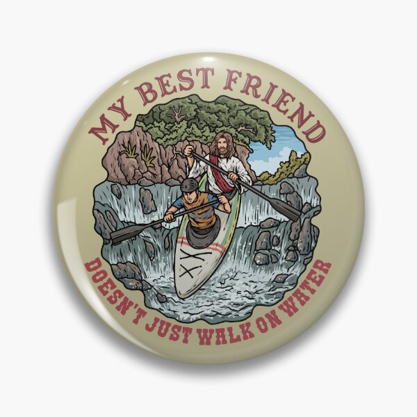 Item preview, Jesus & Man Kayaking designed and sold by ChristlikeMerch.