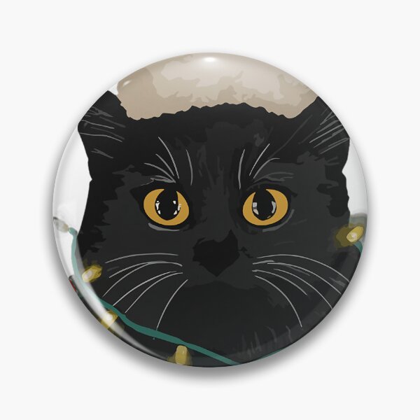 Item preview, Santa Black Cat Tangled Up In Christmas Tree Lights Holiday : Merry Christmas designed and sold by hayamajaoud.