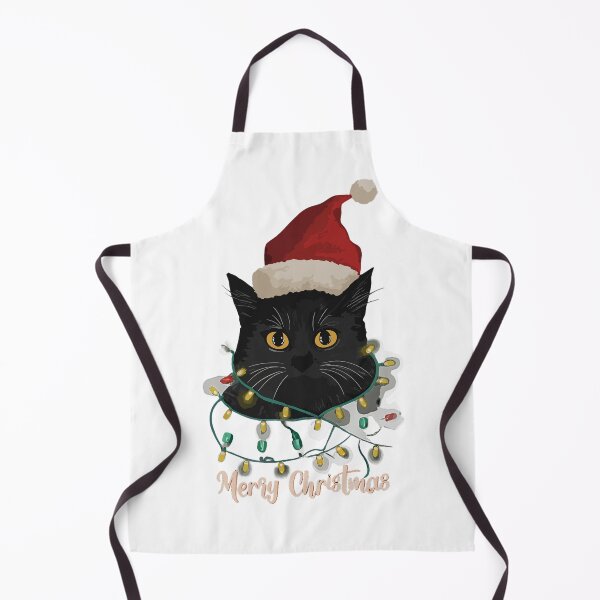 Item preview, Santa Black Cat Tangled Up In Christmas Tree Lights Holiday : Merry Christmas designed and sold by hayamajaoud.