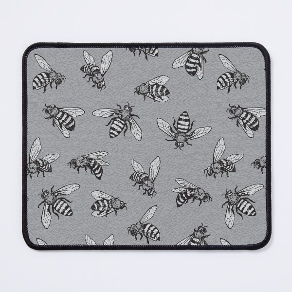 Item preview, Hand-Drawn Honey Bees in Vintage Black and White designed and sold by ArtfulFreddy.