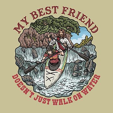 Artwork thumbnail, Jesus & Woman Kayaking by ChristlikeMerch