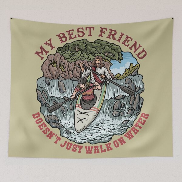 Item preview, Jesus & Woman Kayaking designed and sold by ChristlikeMerch.