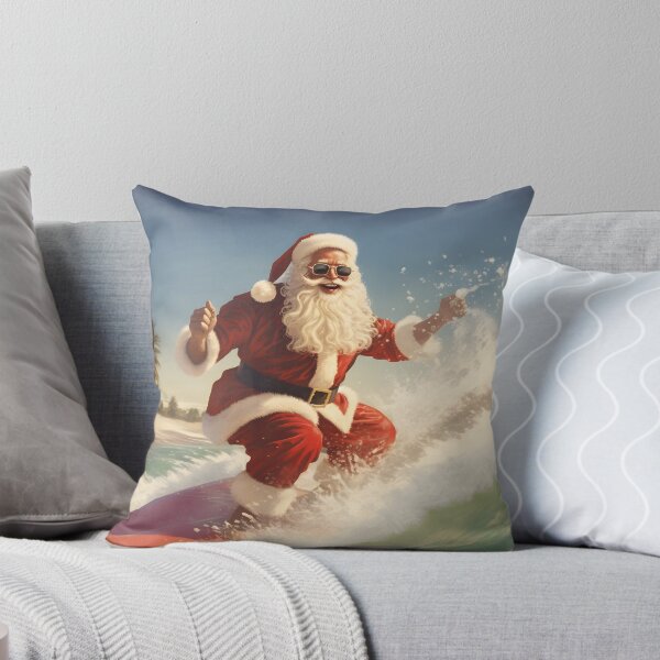 Item preview, Surfing Christmas Santa Claus Holiday print designed and sold by dcrc.