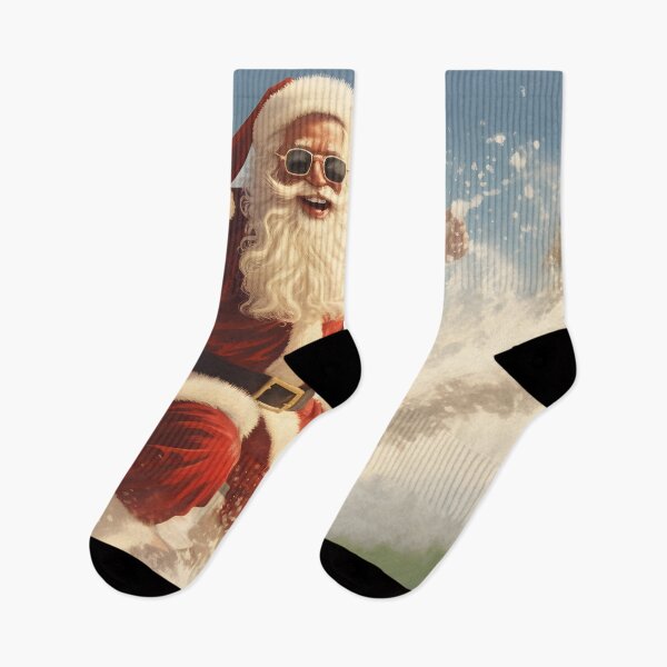 Item preview, Surfing Christmas Santa Claus Holiday print designed and sold by dcrc.