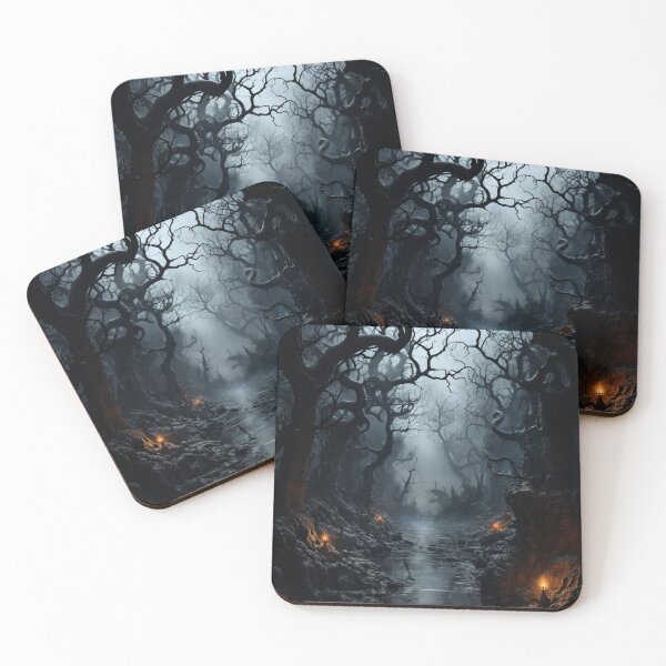 Item preview, Oak Tree Along Stream At Night Bare Trees designed and sold by Hartbecke.