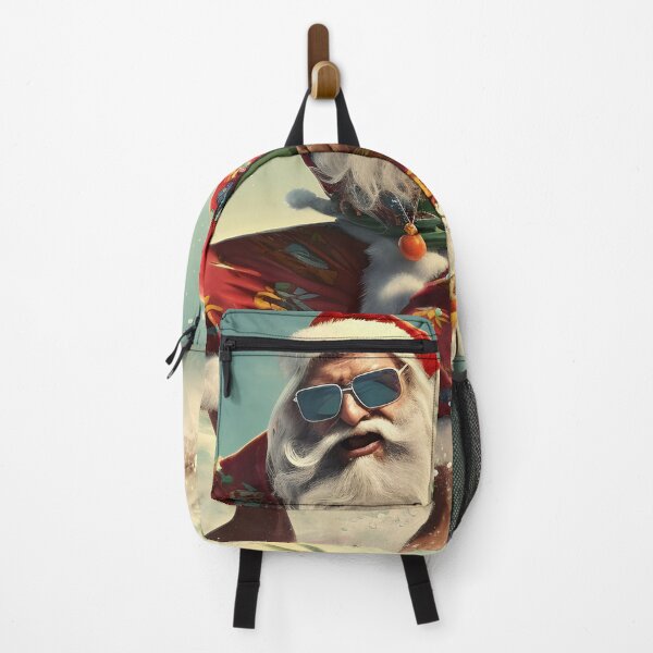 Item preview, surfing christmas santa claus holiday print designed and sold by dcrc.
